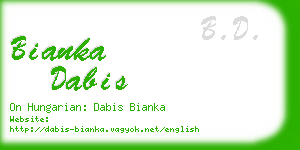 bianka dabis business card